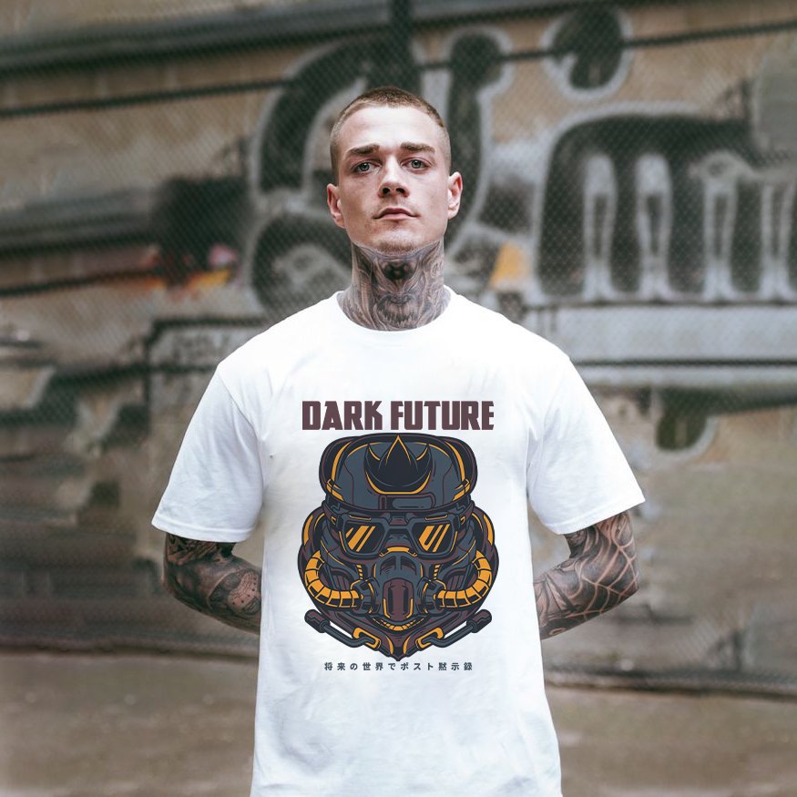 Mẫu áo thun Dark Future vector