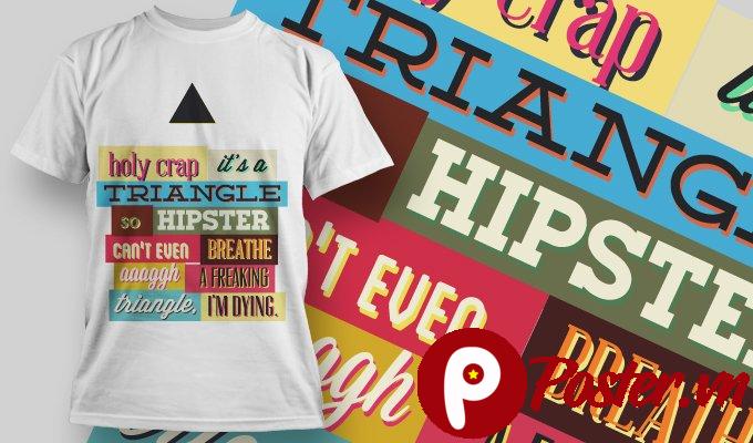 Mẫu áo thun Hipster Vector độc đáo