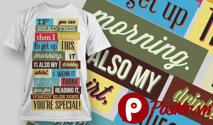 Mẫu áo thun in chữ typography