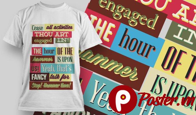 Mẫu áo thun in chữ typography