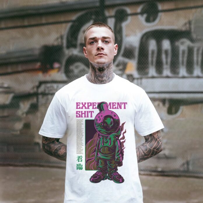 Áo thun in hình vector độc đáo