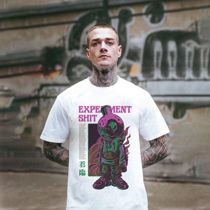 Áo thun in hình vector độc đáo