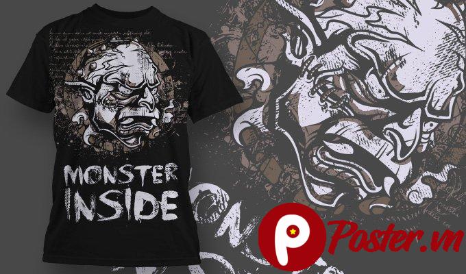 Mẫu áo thun in hình quỷ dữ