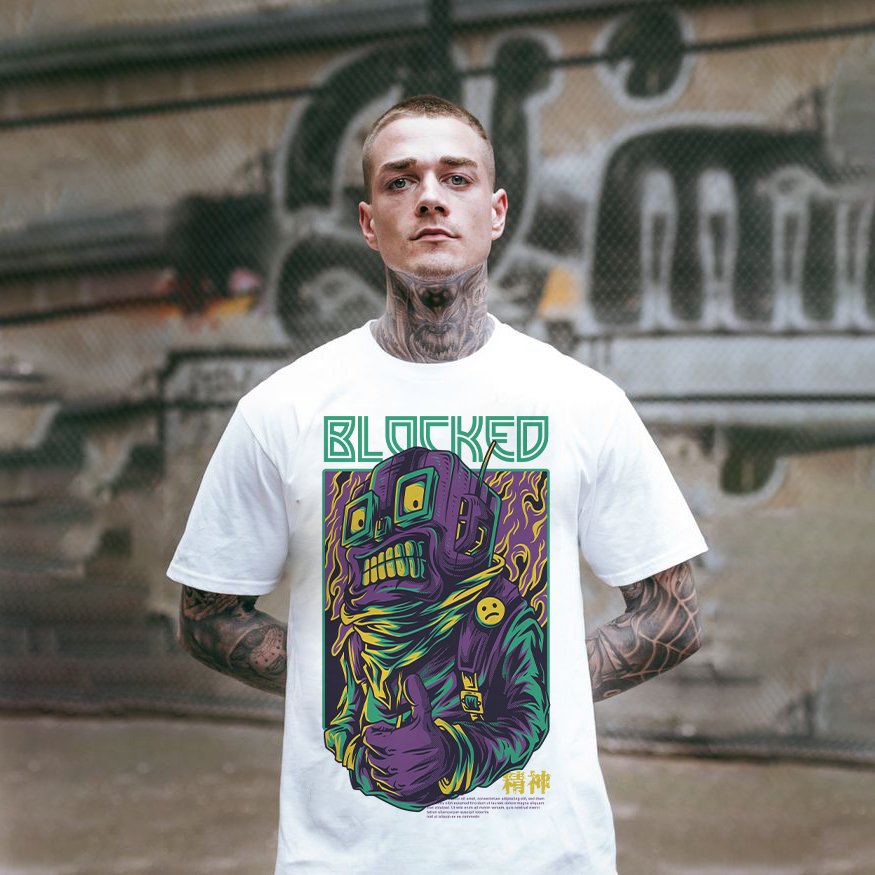 Mẫu áo thun in hình robot