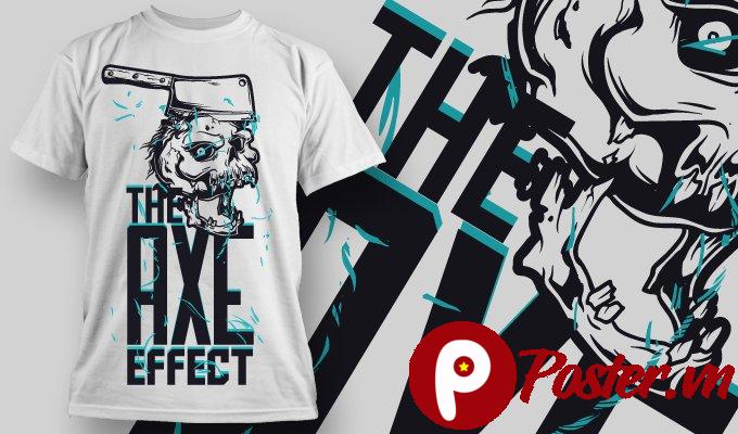 Mẫu áo thun in hình skull vector