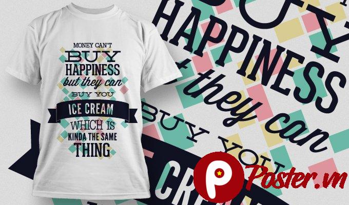 Mẫu áo thun in typography vector