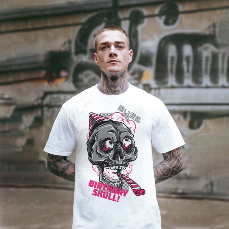 Áo thun skull party vector