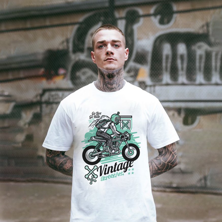 Áo thun Vintage Street Art