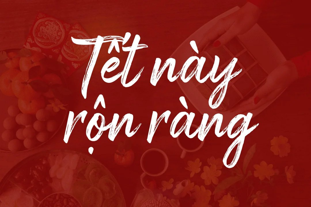 Banner Tết rộn ràng