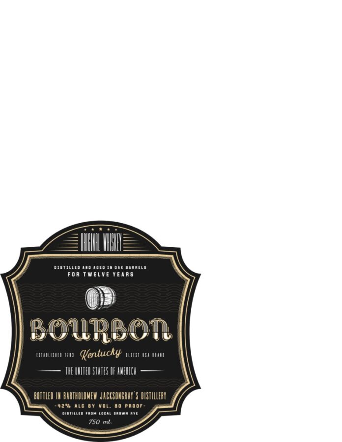 Nhãn rượu Bourbon cổ điển