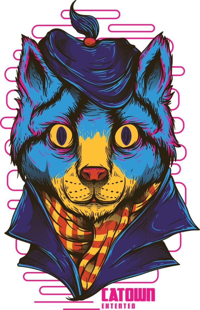 Mèo Hipster Đồ Họa Vector