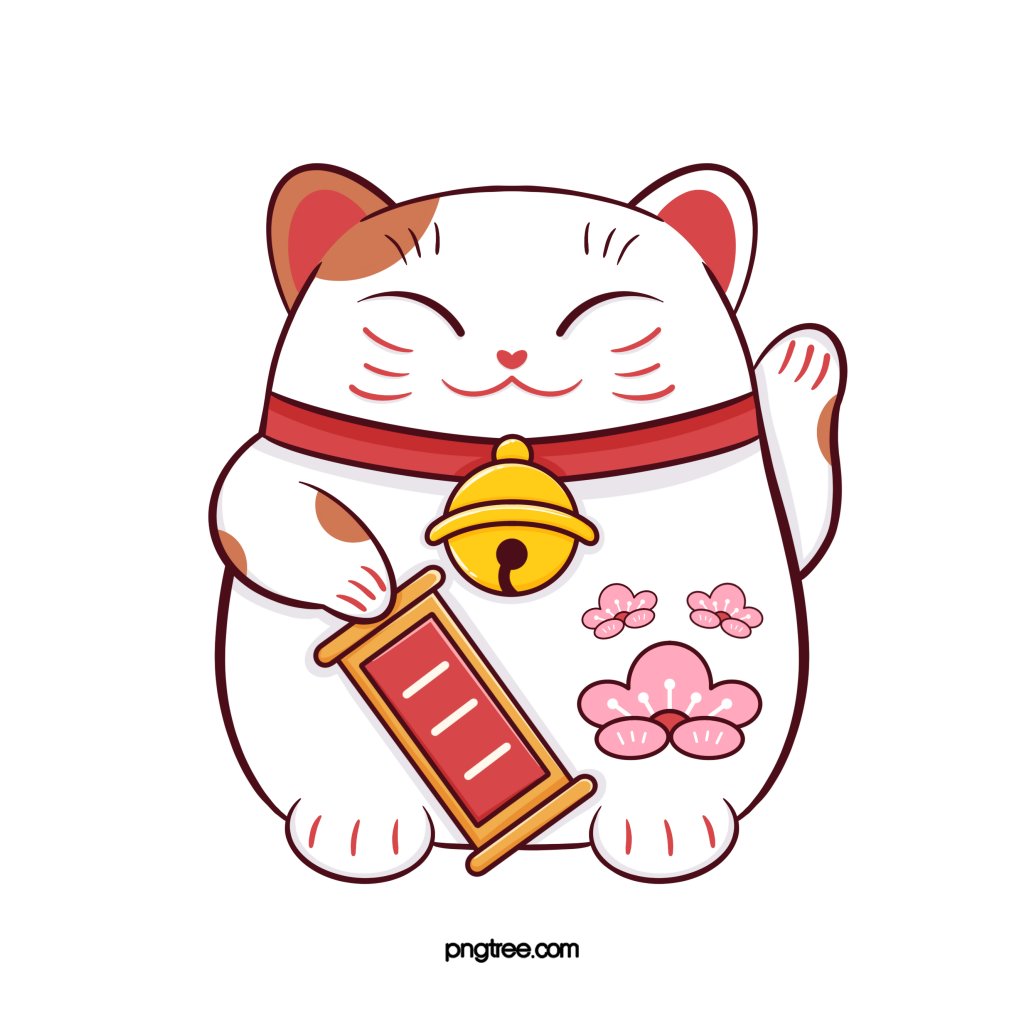 Mèo Thần Tài Maneki Neko Vector
