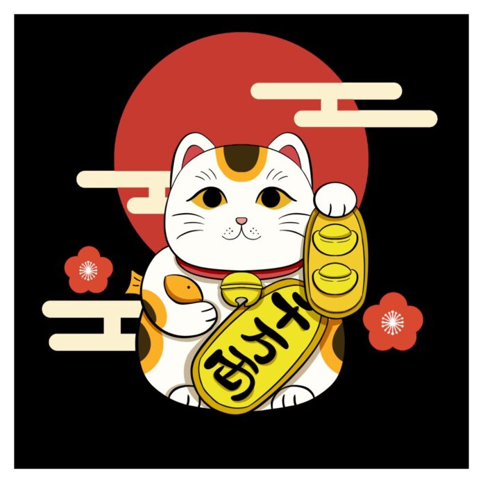 Mèo Thần Tài Maneki Neko vector