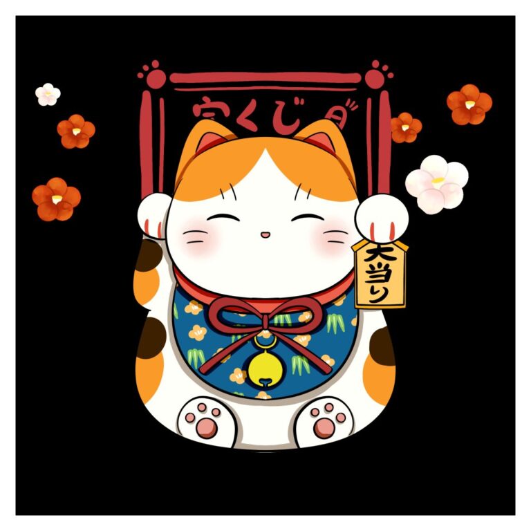 Mèo Thần Tài Maneki Neko Vector