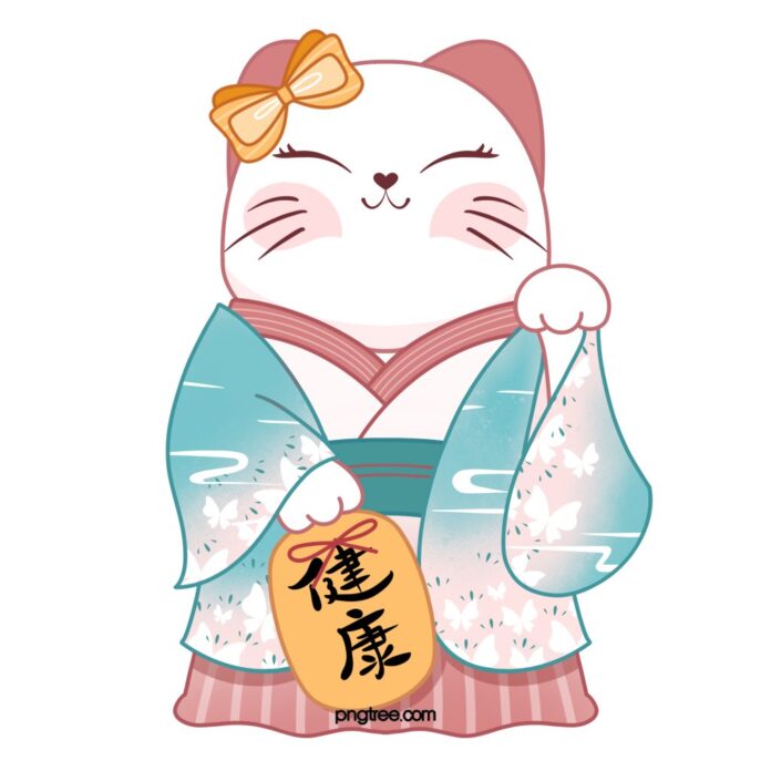 Mèo thần tài vector may mắn