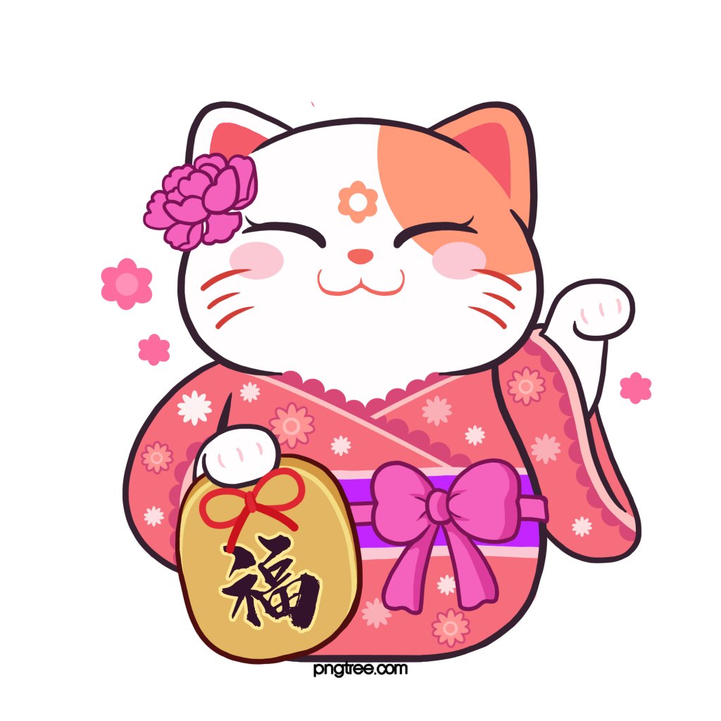 Mèo thần tài may mắn vector