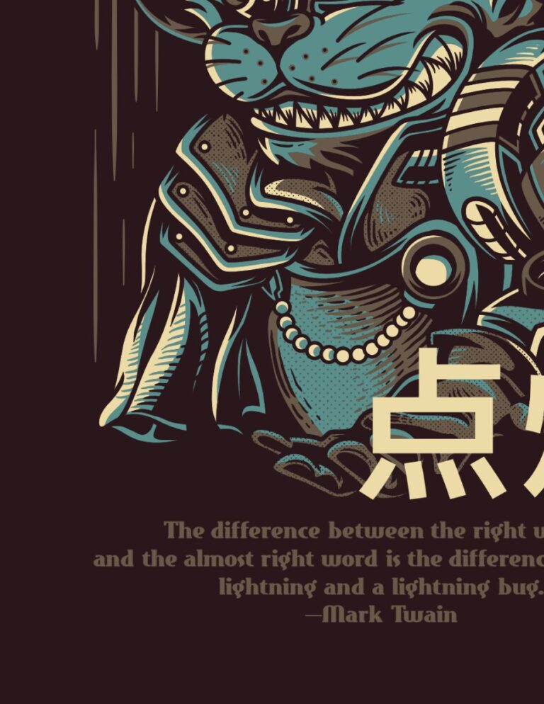 Mèo thần tài phong cách Cyberpunk