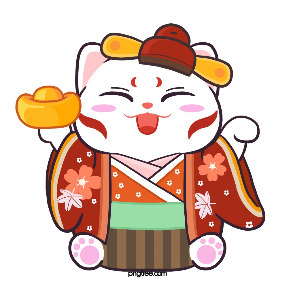 Mèo Thần Tài vector