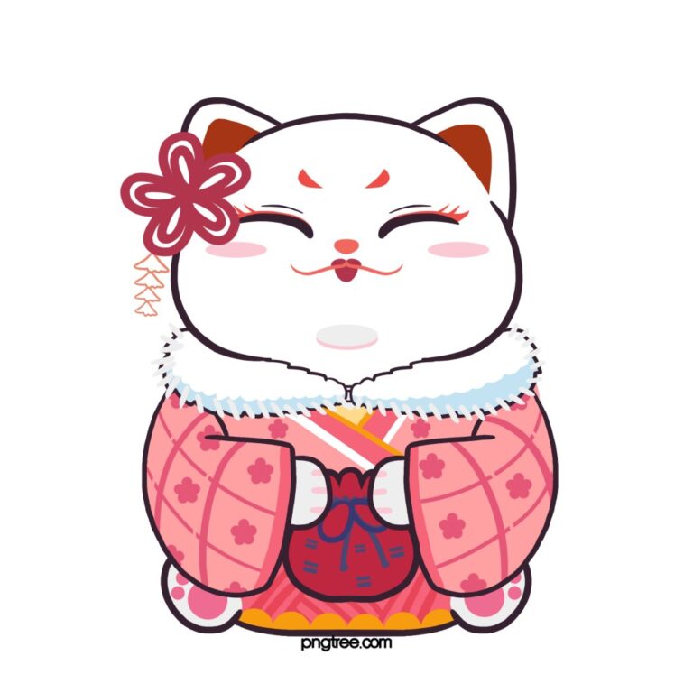 Mèo Thần Tài Tết Vector