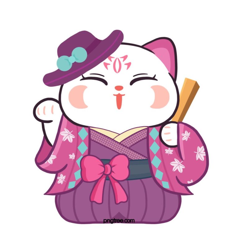 Mèo thần tài vector đáng yêu