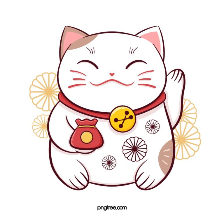 Mèo thần tài vector may mắn