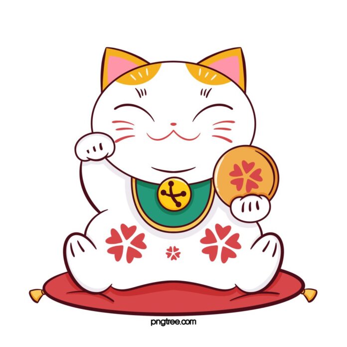 Mèo Thần Tài Vector