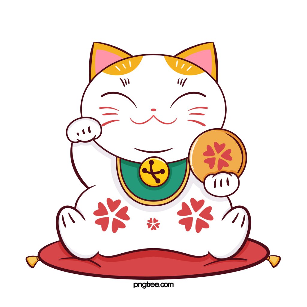 Mèo Thần Tài Vector