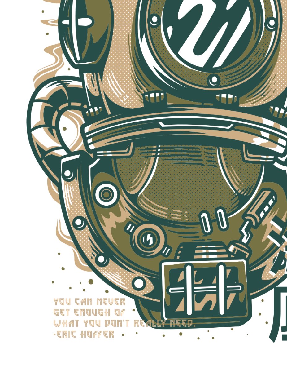 Mũ lặn cổ điển vector EPS