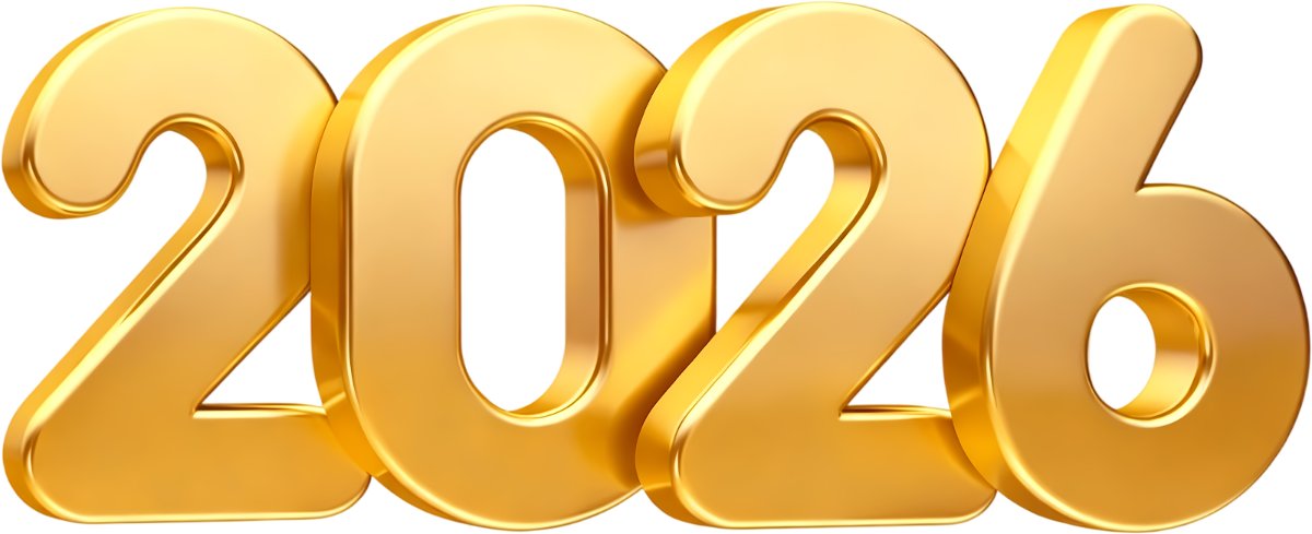 Số 2026 3D vàng kim