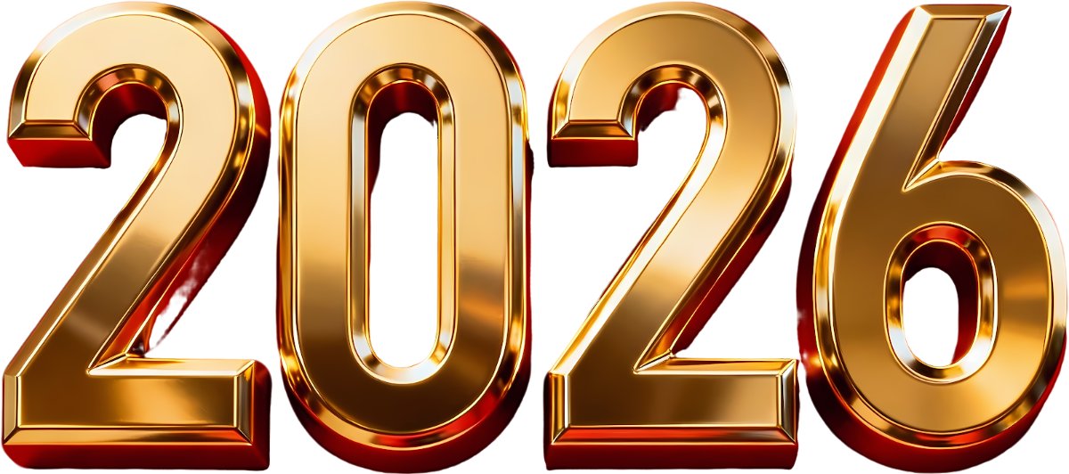 Số 2026 vàng 3D