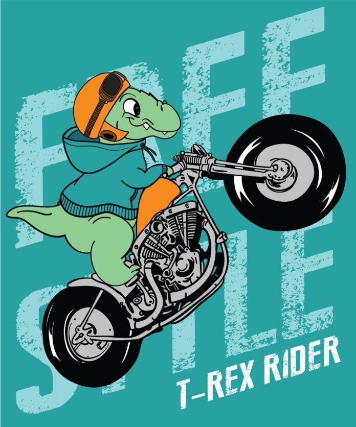 T-Rex Rider Freestyle Vector