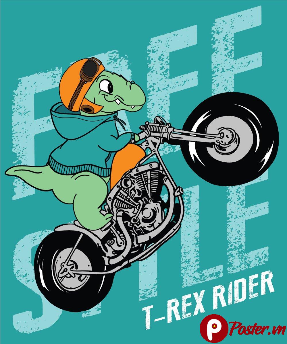 T-Rex Rider Freestyle Vector
