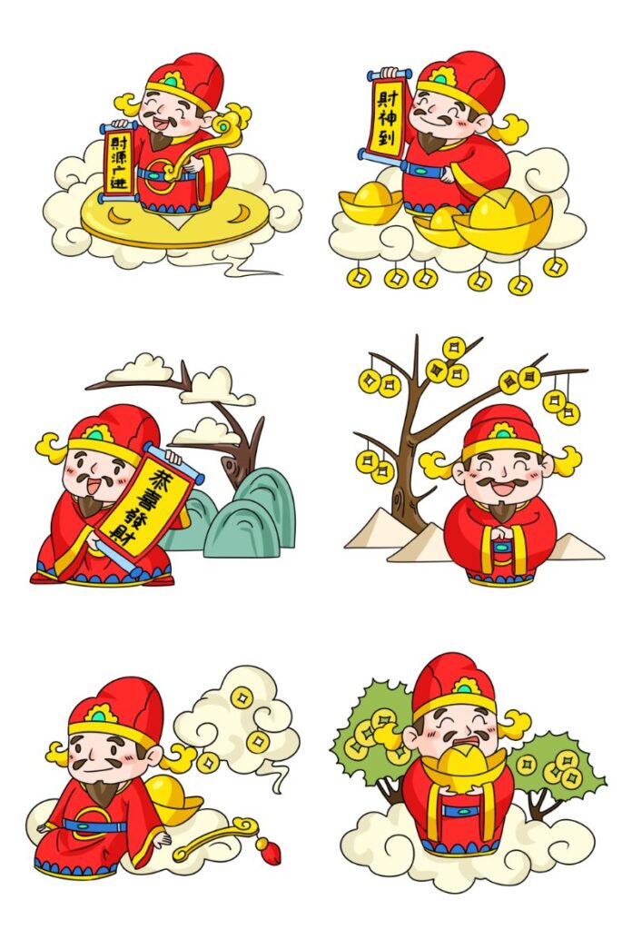 Thần Tài Vector Tết 2025