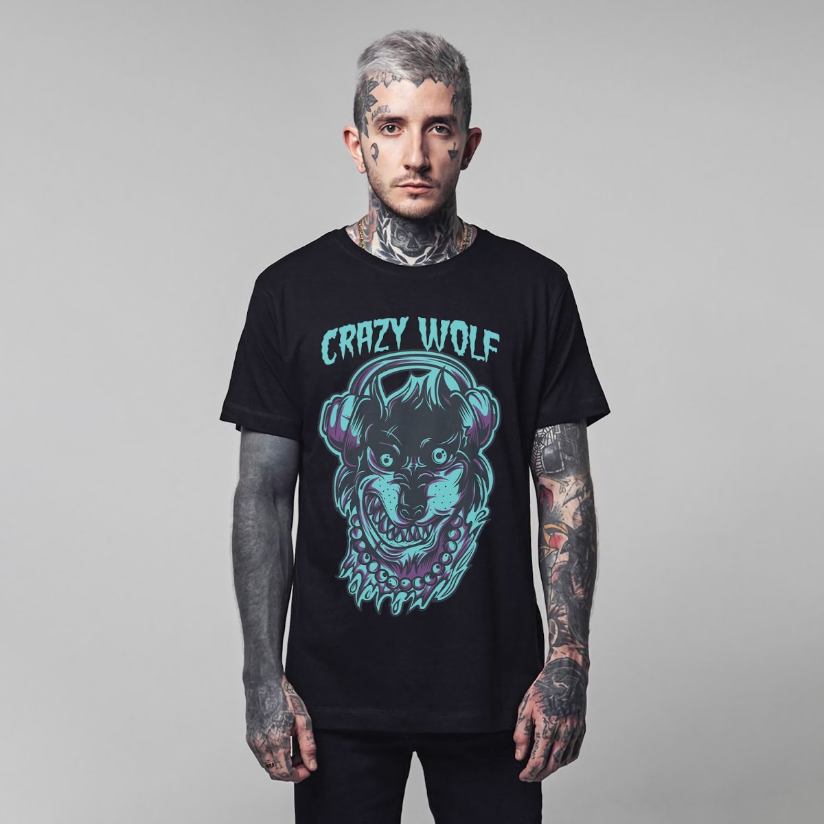 Thiết kế áo thun Crazy Wolf