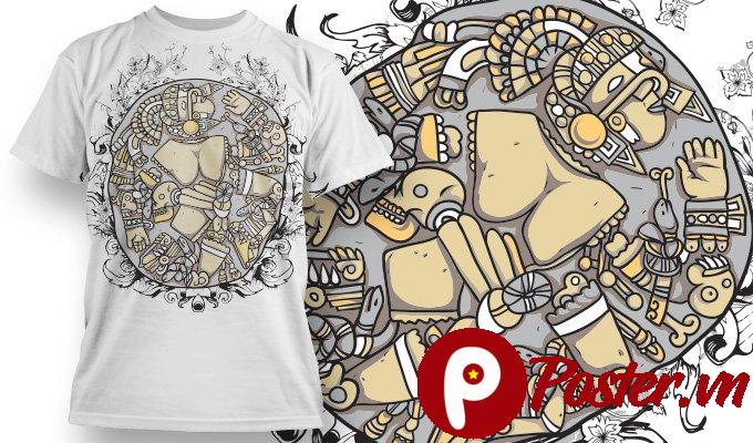 Thiết kế áo thun phong cách Aztec