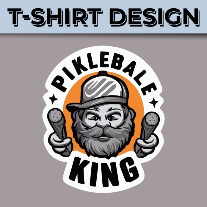 Thiết kế áo thun Pickleball King vector