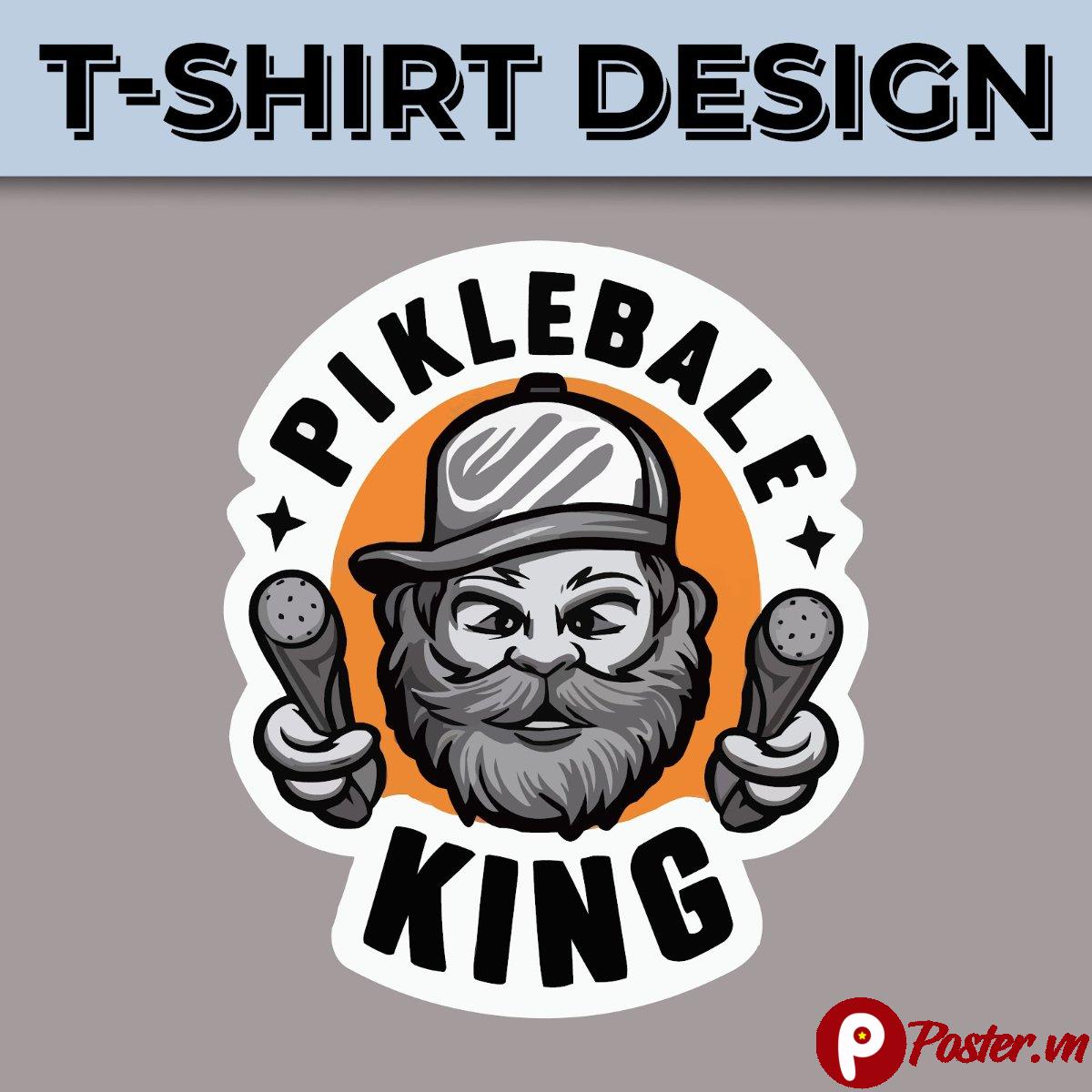 Thiết kế áo thun Pickleball King vector