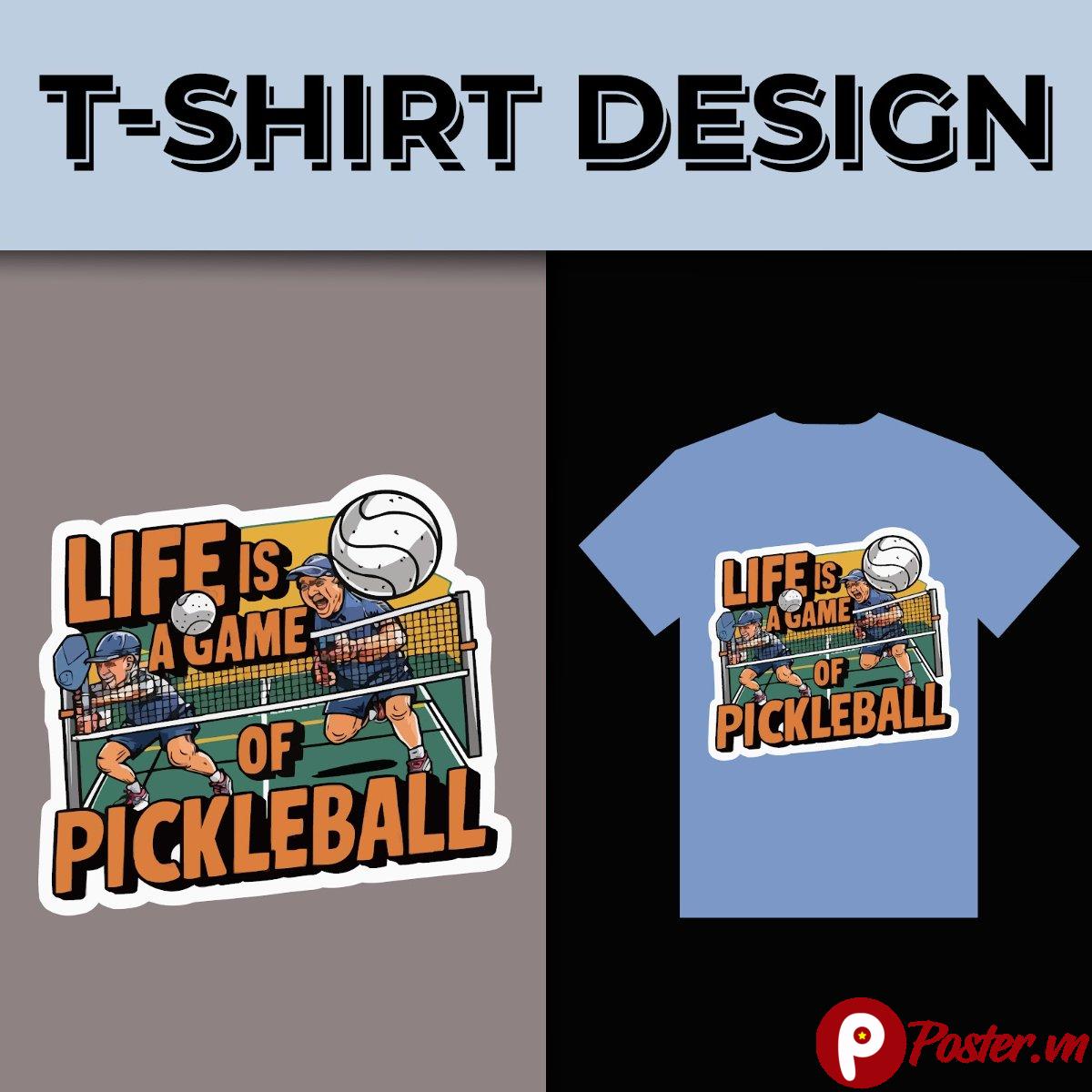 Thiết kế áo thun Pickleball Vector
