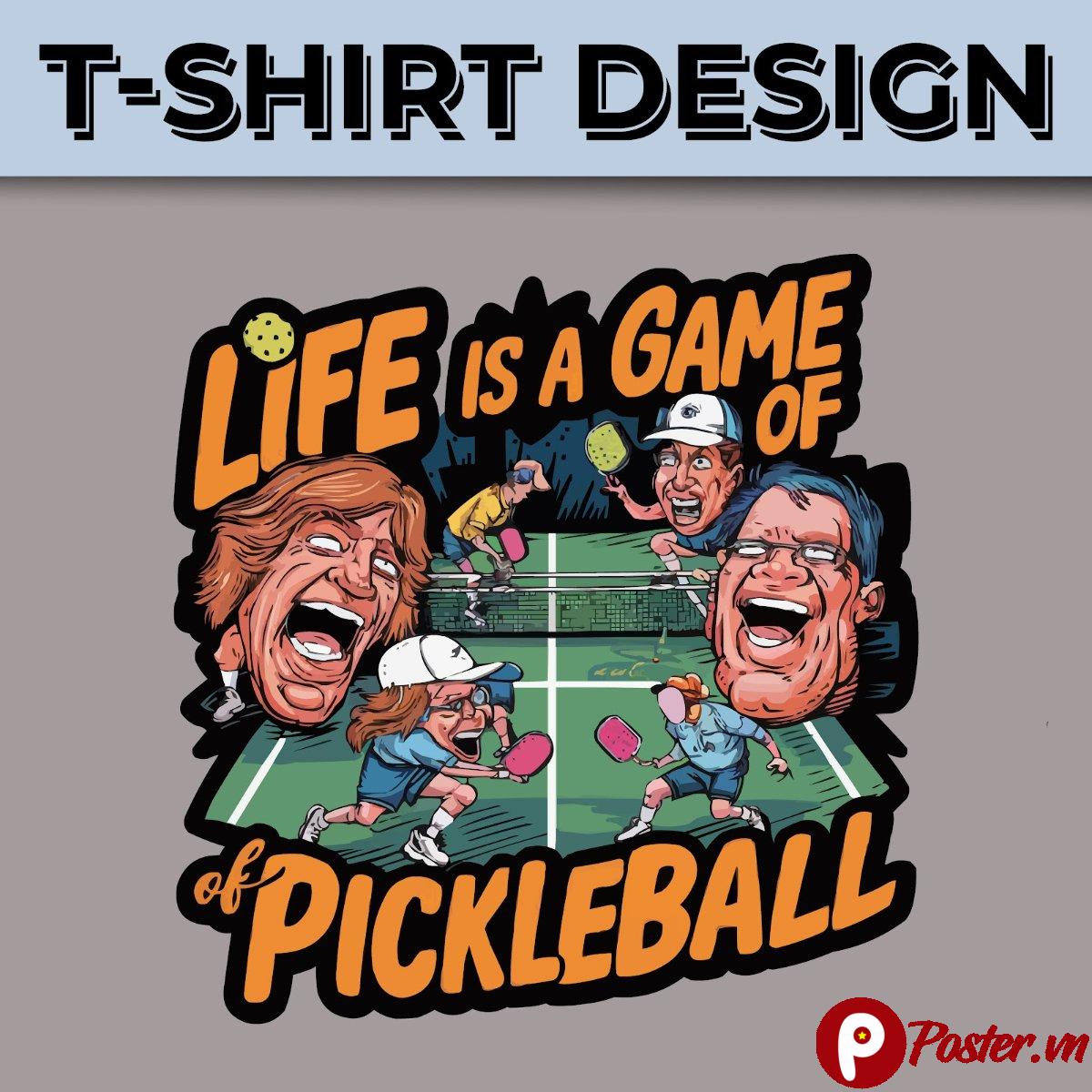 Thiết kế áo thun Pickleball vui nhộn