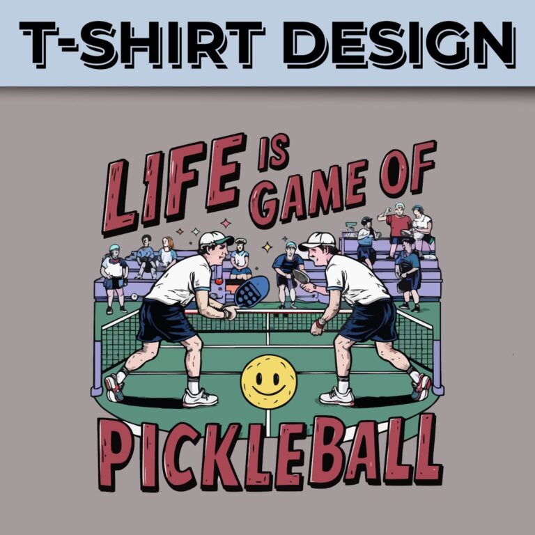 Thiết kế áo thun Pickleball vector