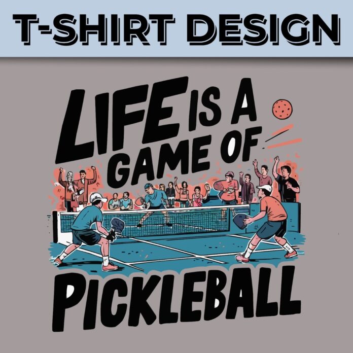 Thiết kế áo thun Pickleball vector