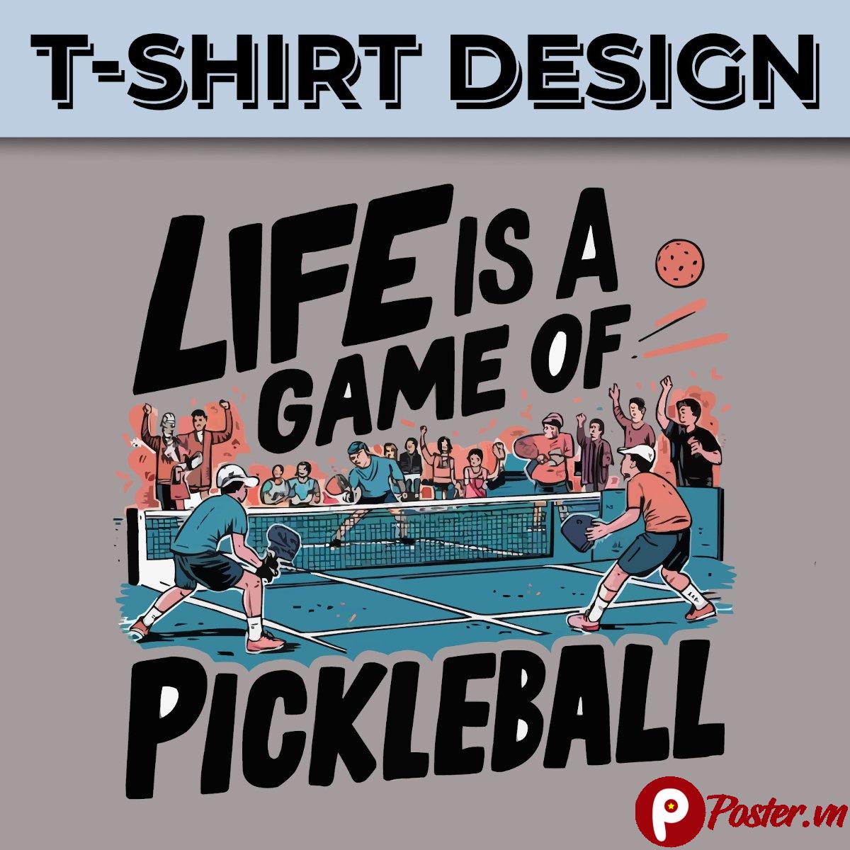 Thiết kế áo thun Pickleball vector