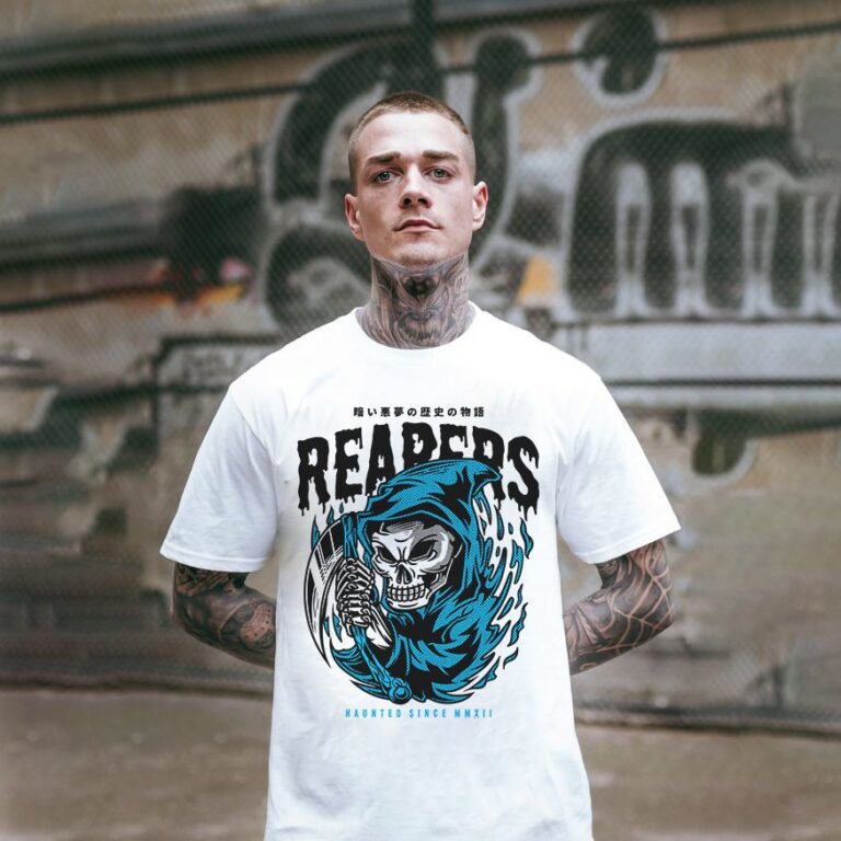 Thiết kế áo thun Reaper Skull