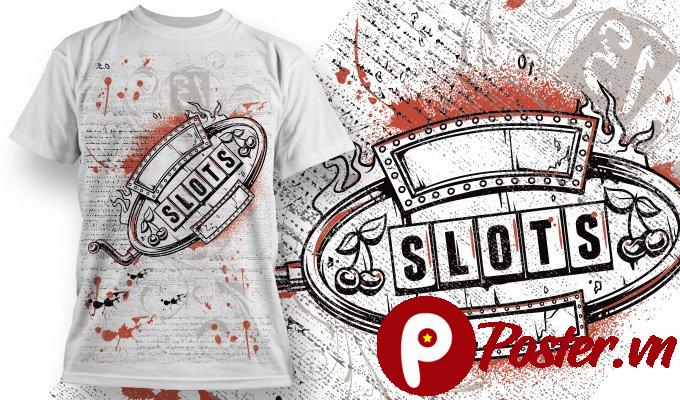 Thiết kế áo thun Slots phong cách grunge