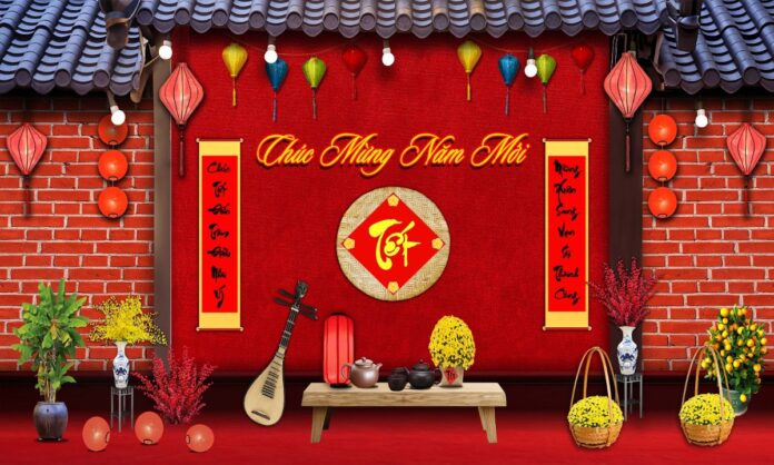 Tiểu cảnh Tết đẹp