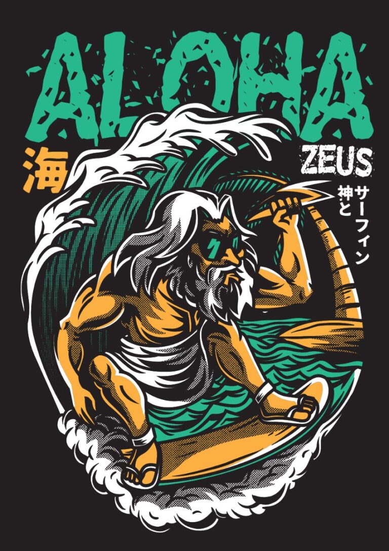 Vector Aloha Zeus Surfing