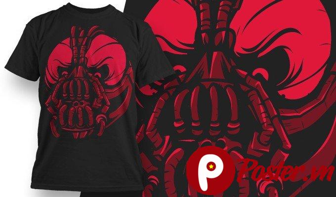 Vector áo thun Bane đỏ đen