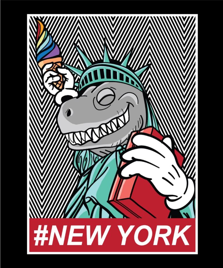 Vector áo thun New York