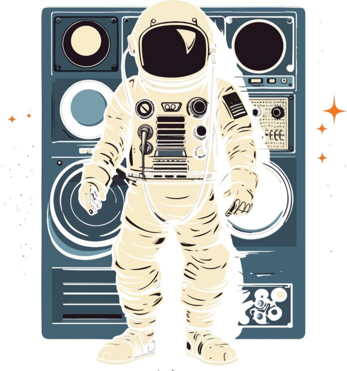 Vector áo thun phi hành gia