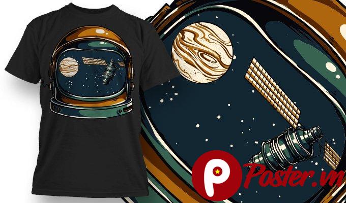 Vector áo thun phi hành gia